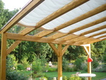 Sonnensegel Terrassendach - 68 x 330 cm - uni wei #11