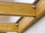 Sonnensegel Terrassendach - 61 x 220 cm - uni wei #8
