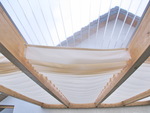Sonnensegel Terrassendach - 61 x 330 cm - uni wei #11