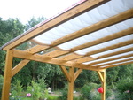 Sonnensegel Terrassendach - 58 x 220 cm - uni wei #11