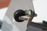Fuplatte Paravent rollbar - 4x Rollen davon 2x feststellbar - Fuplatte 35 x 35 cm metallic grau #10
