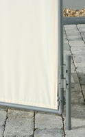 3er Paravent  Bespannung uni hell elfenbein #13