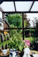 Sonnensegel Wintergarten -  96 x 330 cm - uni hell elfenbein mit 34 x Laufhaken + 2 x Laufhakenstopper #10