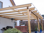 Sonnensegel Terrassendach - 91 x 275 cm - uni wei mit 26 x Laufhaken + 2 x Laufhakenstoppern #10