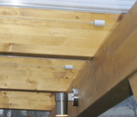 Sonnensegel Terrassendach - 91 x 275 cm - uni wei mit 26 x Laufhaken + 2 x Laufhakenstoppern #7