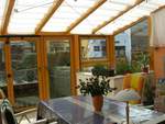 Sonnensegel Terrassendach  58 x 275 cm - uni wei - mit 26 x Laufhaken + 2 Laufhakenstoppern #14