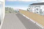 Balkonverkleidung 75 x 300 cm Farbe uni sisal / beige - Sichtschutz fr Terrasse und Balkon #11