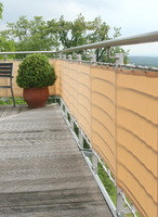 Balkonbespannung  B75 x L500 cm Farbe sisal - hochwertiger Sichtschutz und Windschutz fr den Balkon #9