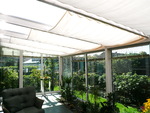 Sonnensegel Wintergarten -  96 x 380 cm - uni wei mit 40 x Laufhaken + 2 x Laufhakenstoppern #11