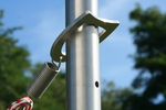 (2) Sonnensegelmast aus schwerem Edelstahl L�nge ca. 310 cm - verstellbar �ber Lochsystem mit Zugplatte #10