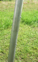 (2) Sonnensegelmast aus schwerem Edelstahl L�nge ca. 310 cm - verstellbar �ber Lochsystem mit Zugplatte #9