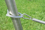 (2) Sonnensegelmast aus schwerem Edelstahl L�nge ca. 310 cm - verstellbar �ber Lochsystem mit Zugplatte #14