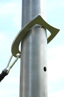 (2) Sonnensegelmast aus schwerem Edelstahl L�nge ca. 310 cm - verstellbar �ber Lochsystem mit Zugplatte #11