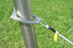 (2) Sonnensegelmast aus schwerem Edelstahl L�nge ca. 310 cm - verstellbar �ber Lochsystem mit Zugplatte #12