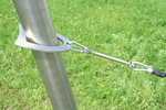 (2) Sonnensegelmast aus schwerem Edelstahl L�nge ca. 310 cm - verstellbar �ber Lochsystem mit Zugplatte #13