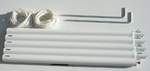 Vierecksonnensegel konkav 2,5 x 3 m - offenes Schattierungsgewebe HDPE - Farbe grau - reiner Sonnenschutz #14