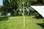 Vierecksonnensegel konkav 2,5 x 3 m - offenes Schattierungsgewebe HDPE - Farbe grau - reiner Sonnenschutz #16