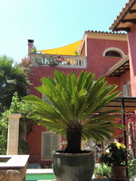 Dreiecksonnensegel konkav 360 cm - offenes Schattierungsgewebe - Farbe creme wei #9