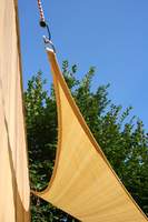 Vierecksonnensegel konkav 2,5 x 3 m - offenes Schattierungsgewebe HDPE - Farbe creme wei - reiner Sonnenschutz #7
