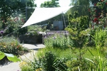 Vierecksonnensegel konkav 2,5 x 3 m - offenes Schattierungsgewebe HDPE - Farbe creme wei - reiner Sonnenschutz #12