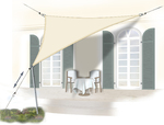 Vierecksonnensegel konkav 2,5 x 3 m - anthrazit #9