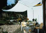 Sonnensegel 270 x 140 cm - Farbe uni wei mit 20x Laufhaken (Gleiter) #12