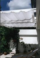 Sonnensegel 270 x 140 cm - Farbe uni wei mit 20x Laufhaken (Gleiter) #13