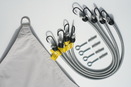 Packungsinhalt - Vierecksonnensegel 3 x 4 m - Polyester - hell silbergrau - wasserabweisend
