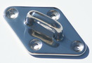 Packungsinhalt - Kleiner Wandhalter fr Sonnensegel konkav - besonders groflchig - Sure bestndiger Marine Edelstahl V4A - Sonnensegelmontage Wand